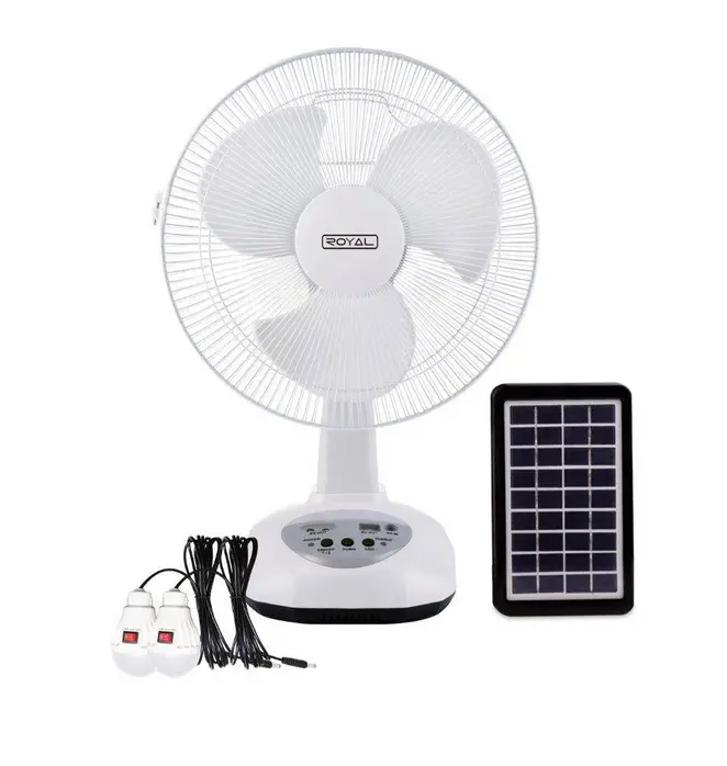 VENTILADOR RECARGABLE SOLAR 12" ROYAL